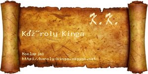 Károly Kinga névjegykártya